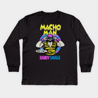 OOOH YEAH MACHO MAN - RANDY SAVAGE Kids Long Sleeve T-Shirt